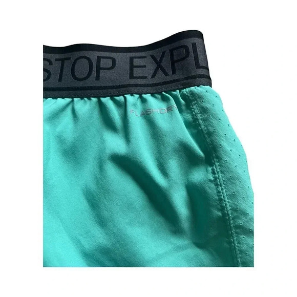 The North Face Flash Dry Large Teal Blue Running Shorts Athletic‎ Gym - Picture 4 of 4
